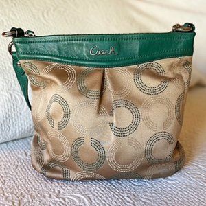 Coach Ashley Dotted Hippie/Op Art Shoulder Bag